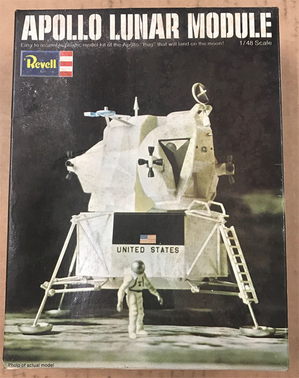 Vintage 1968 Revell Apollo Lunar Module 1/48 Scale Model Kit H1842150