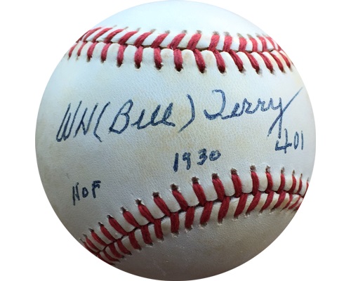 Bill Terry Autograph Sports Memorabilia from Sports Memorabilia On Main Street, sportsonmainstreet.com