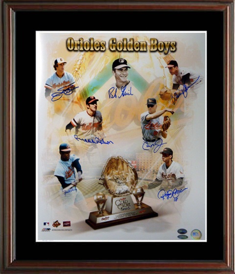 7 Baltimore Orioles Golden Glove Winners w/ Cal Ripken Jr., Brooks Robinson, Roberto Alomar Autograph Sports Memorabilia from Sports Memorabilia On Main Street, sportsonmainstreet.com