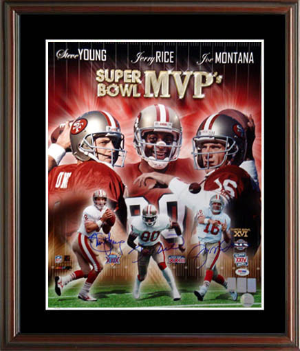 Joe Montana, Steve Young, and Jerry Rice Autograph Sports Memorabilia from Sports Memorabilia On Main Street, sportsonmainstreet.com