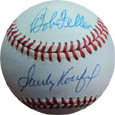 Sandy Koufax, Nolan Ryan, and Bob Feller 3 Top No Hitter Pitchers Autograph teams Memorabilia On Main Street, Click Image for More Info!