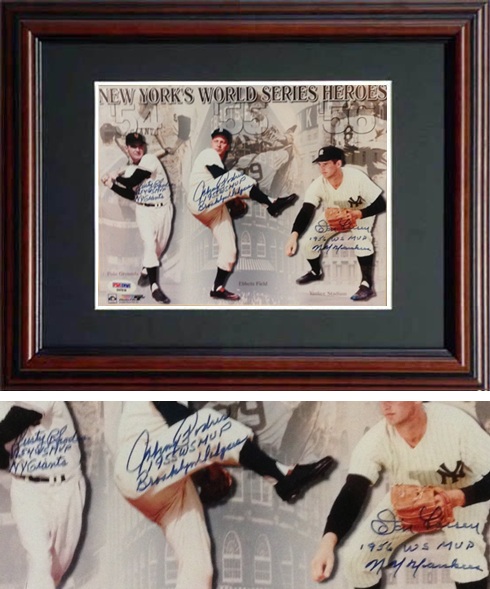 Don Larsen, Johnny Podres, and Dusty Rhodes Autograph Sports Memorabilia from Sports Memorabilia On Main Street, sportsonmainstreet.com