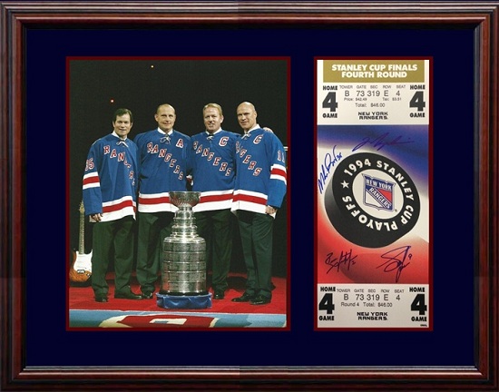 Mark Messier, Brian Leetch, Mike Richter & Adam Graves Autograph Sports Memorabilia from Sports Memorabilia On Main Street, sportsonmainstreet.com