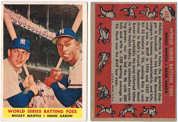 Mickey Mantle and Hank Aaron Autograph Sports Memorabilia from Sports Memorabilia On Main Street, sportsonmainstreet.com