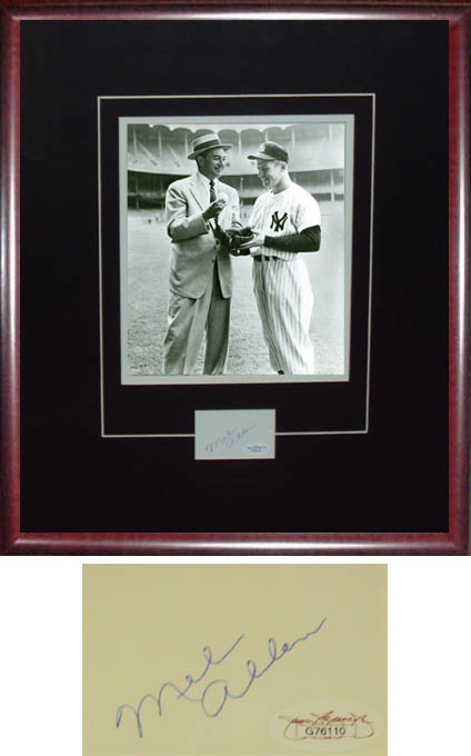 Mel Allen Autograph Sports Memorabilia from Sports Memorabilia On Main Street, sportsonmainstreet.com