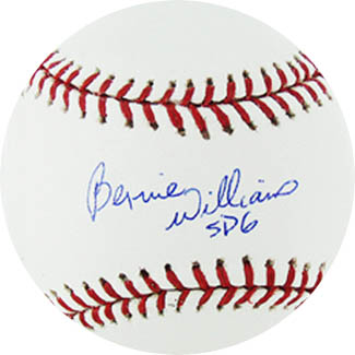 Bernie Williams Autograph Sports Memorabilia from Sports Memorabilia On Main Street, sportsonmainstreet.com