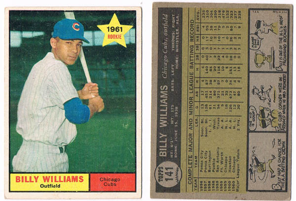 Billy Williams Autograph Sports Memorabilia from Sports Memorabilia On Main Street, sportsonmainstreet.com