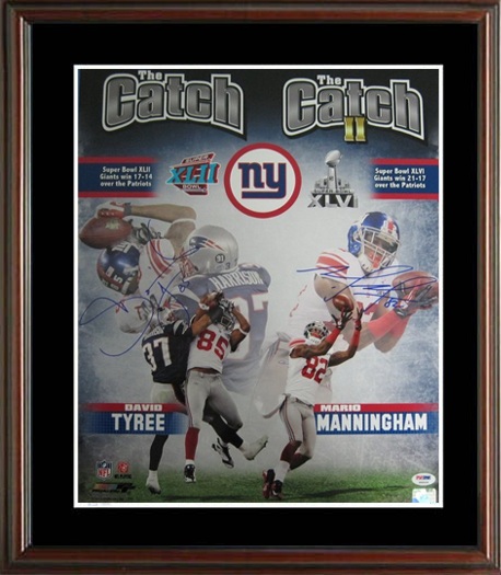 David Tyree and Mario Maningham Autograph Sports Memorabilia from Sports Memorabilia On Main Street, sportsonmainstreet.com