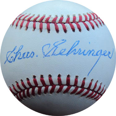 Chas Gehringer Autograph Sports Memorabilia from Sports Memorabilia On Main Street, sportsonmainstreet.com
