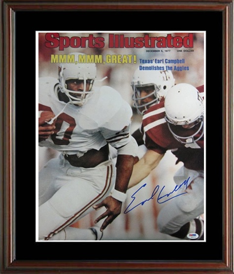 Earl Campbell Autograph Sports Memorabilia from Sports Memorabilia On Main Street, sportsonmainstreet.com