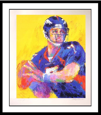 John Elway Leroy Neiman Autograph Sports Memorabilia from Sports Memorabilia On Main Street, sportsonmainstreet.com