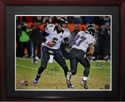 Joe Flacco and Ray Rice Autograph Sports Memorabilia from Sports Memorabilia On Main Street, sportsonmainstreet.com