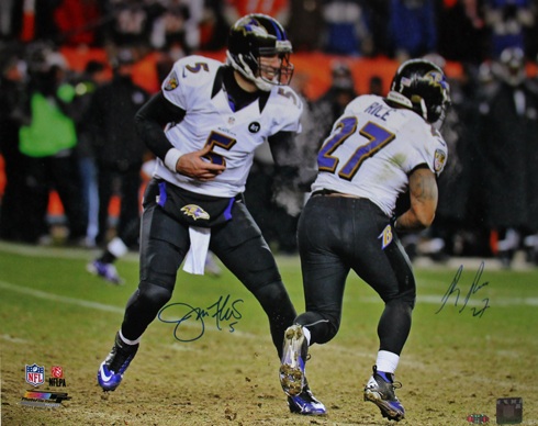 Joe Flacco and Ray Rice Autograph Sports Memorabilia from Sports Memorabilia On Main Street, sportsonmainstreet.com