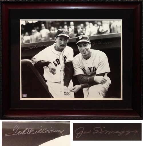 Joe DiMaggio and Ted Williams Autograph Sports Memorabilia from Sports Memorabilia On Main Street, sportsonmainstreet.com