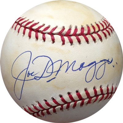 Joe Dimaggio Autograph Sports Memorabilia from Sports Memorabilia On Main Street, sportsonmainstreet.com