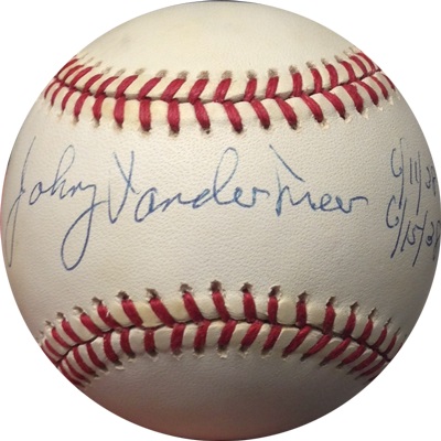 Johnny Vandermeer Autograph Sports Memorabilia from Sports Memorabilia On Main Street, sportsonmainstreet.com