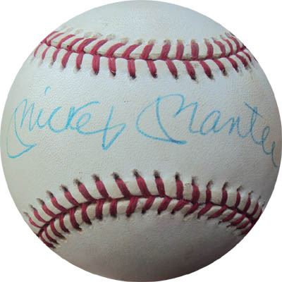 Mickey Mantle Autograph Sports Memorabilia from Sports Memorabilia On Main Street, sportsonmainstreet.com