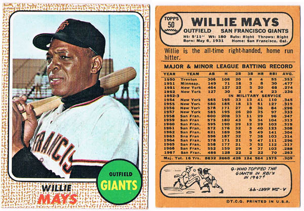 Willie Mays Autograph Sports Memorabilia from Sports Memorabilia On Main Street, sportsonmainstreet.com