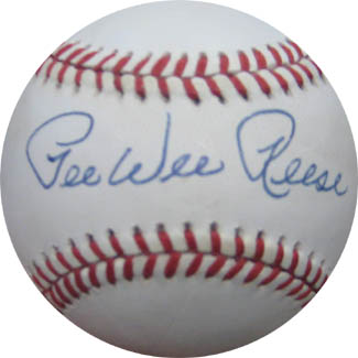 Pee Wee Reese Autograph Sports Memorabilia from Sports Memorabilia On Main Street, sportsonmainstreet.com