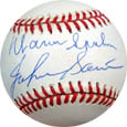 Warren Spahn and Johnny Sain Autograph teams Memorabilia On Main Street, Click Image for More Info!