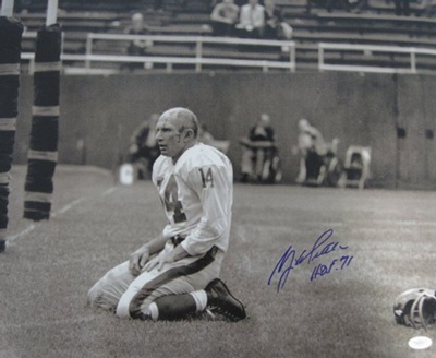 Y. A. Tittle Autograph Sports Memorabilia from Sports Memorabilia On Main Street, sportsonmainstreet.com