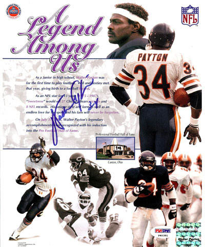 Walter Payton Autograph Sports Memorabilia from Sports Memorabilia On Main Street, sportsonmainstreet.com